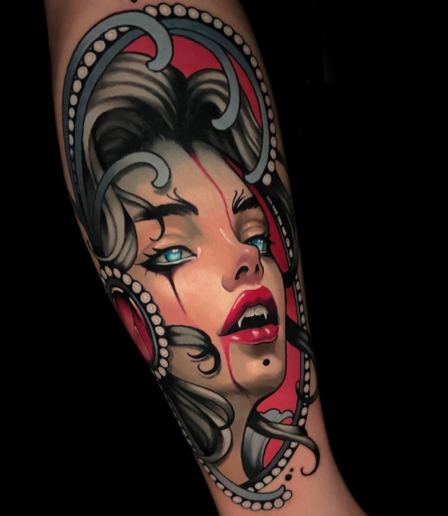 Tattoo by @andreytattooing — neo_traditional, realism
