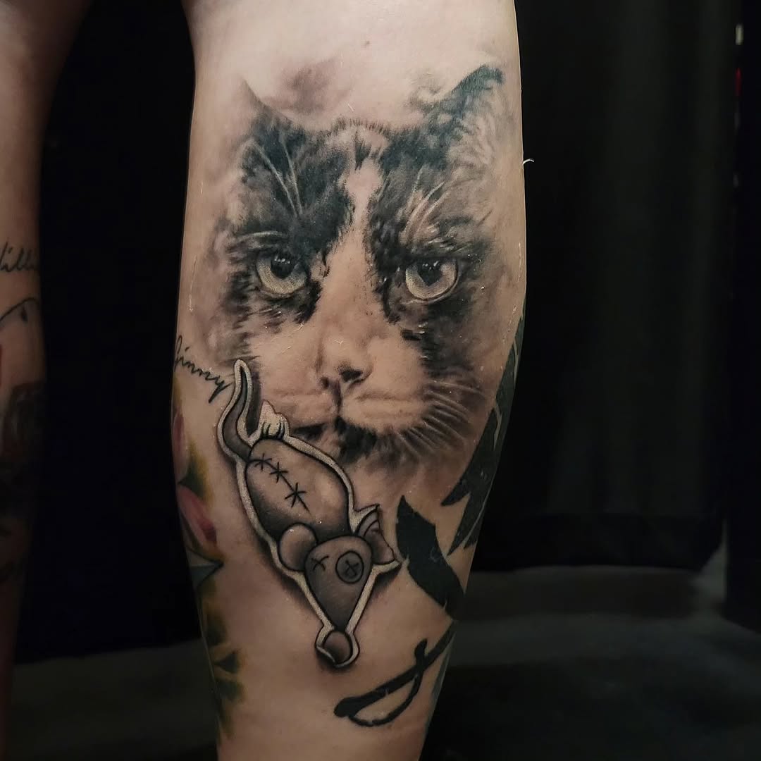 Tattoo by @shane_pstattoo — realism, black_and_grey