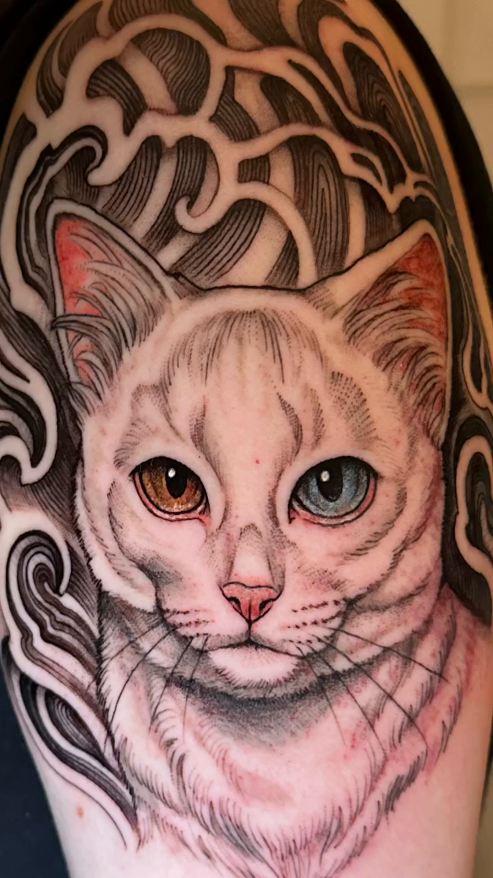Tattoo by @langley_osborn — realism, japanese_irezumi