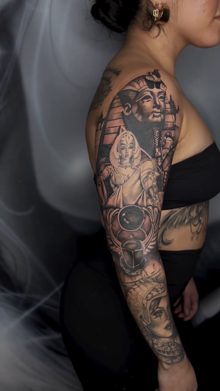 Tattoo by @dvminiquex — realism, black_and_grey