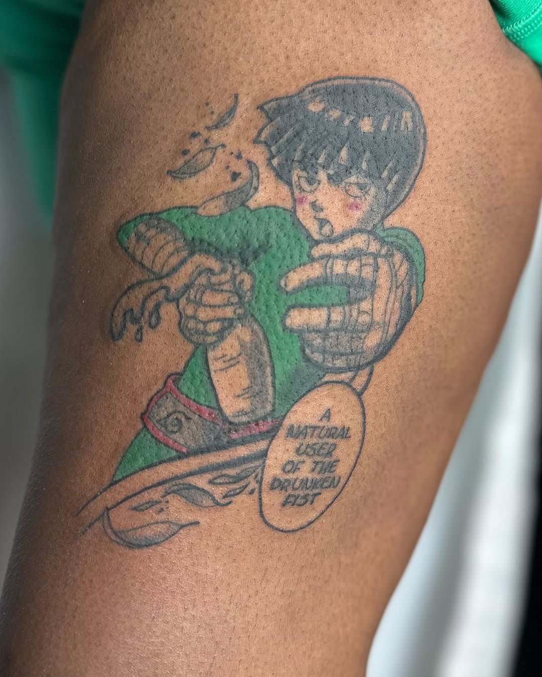 Tattoo by @stungbystaxx โ anime, lettering_script