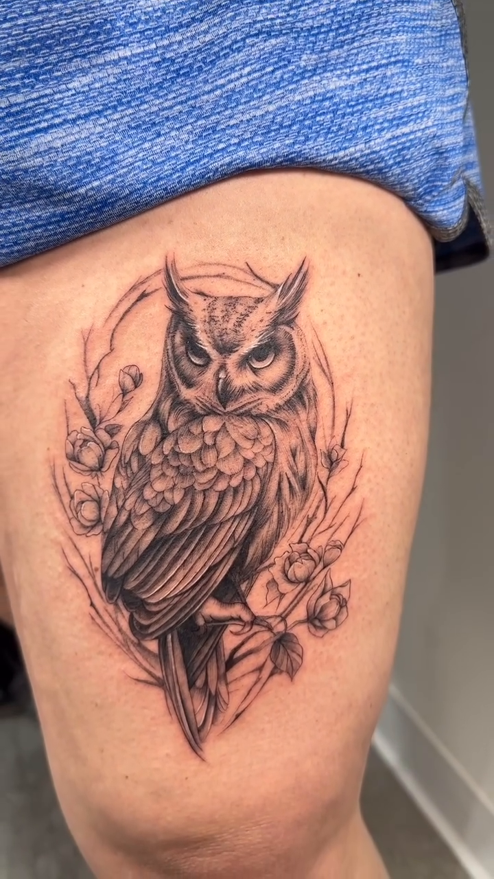 Tattoo by @danaeoxotattoos โ illustrative, black_and_grey