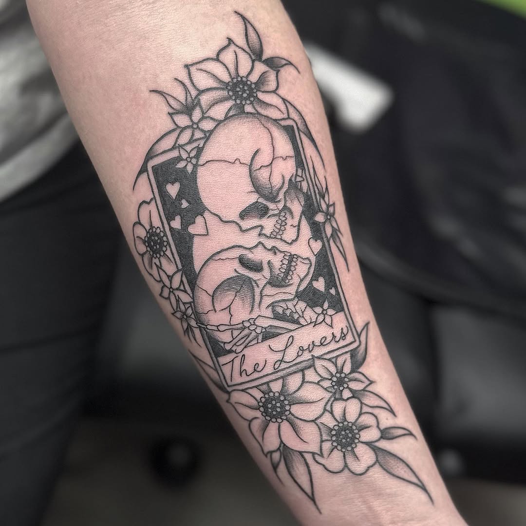 Tattoo by @jewelstattoos_ — black_and_grey, lettering_script