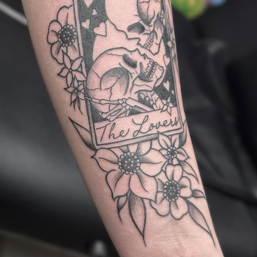 Tattoo by @jewelstattoos_ — american_traditional, lettering_script