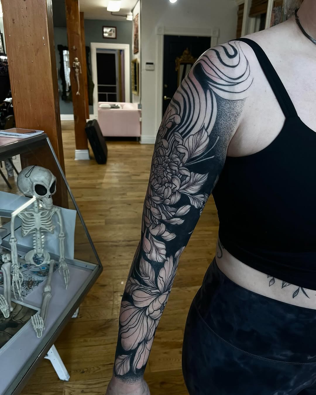 Tattoo by @chloeinknart — blackwork, black_and_grey
