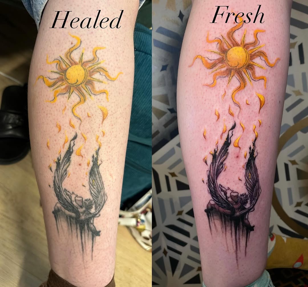 Tattoo by @tattooedbyles — dark_realism, black_and_grey