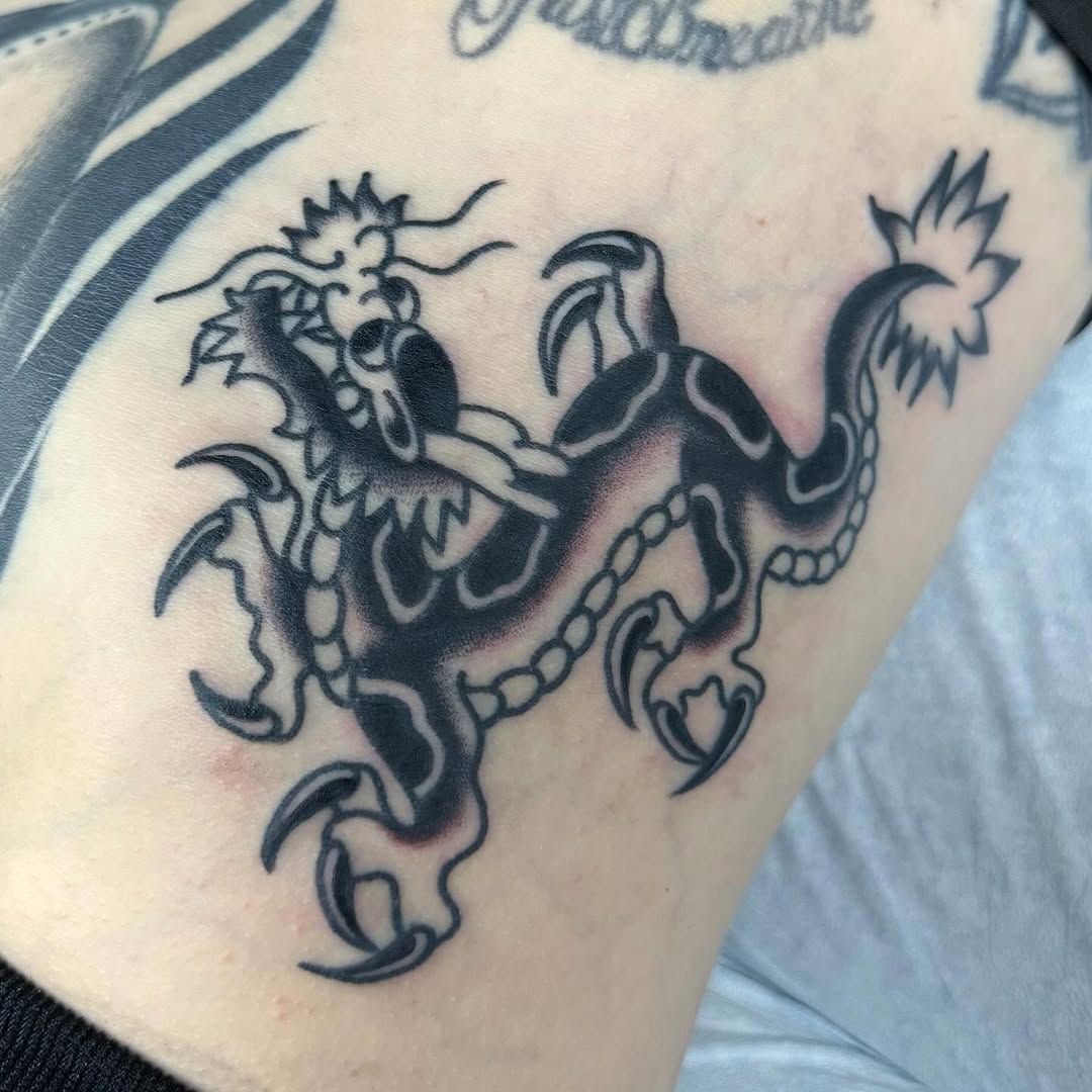 Tattoo by @thrashmoneymillionaire — japanese_irezumi, blackwork