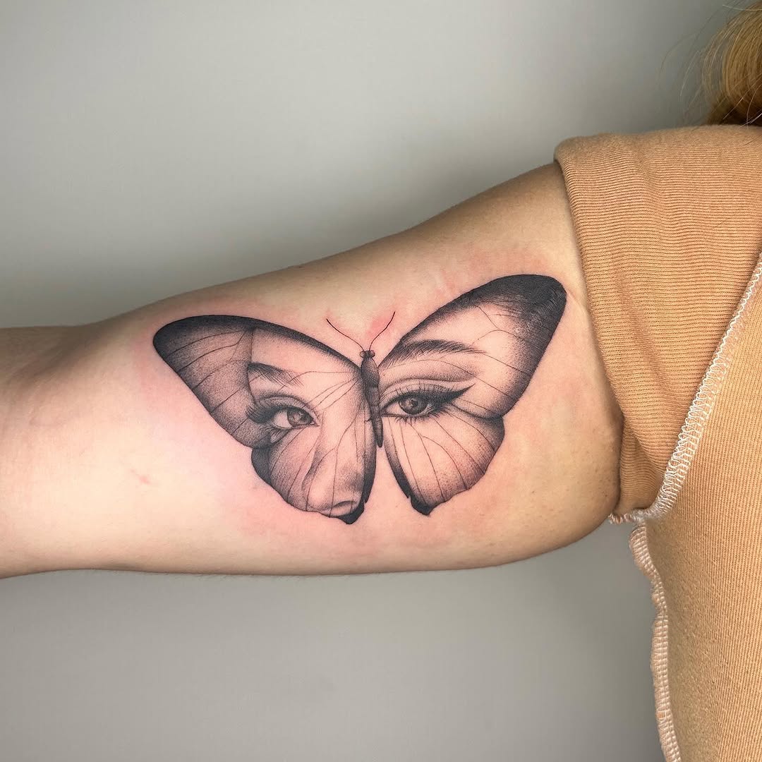 Tattoo by @danaeoxotattoos โ realism, black_and_grey