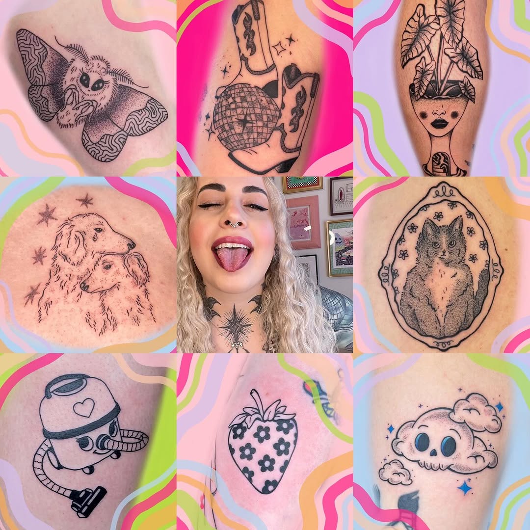 Tattoo by @jelly.tat β illustrative, dotwork
