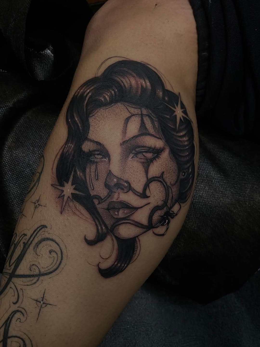 Tattoo by @taylorelizabethtattoos β chicano, black_and_grey