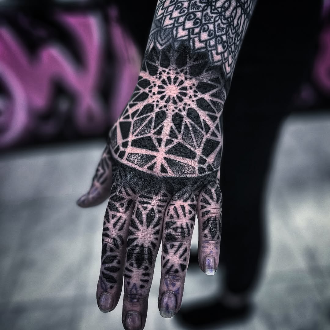 Tattoo by @mastercrae โ geometric, blackwork