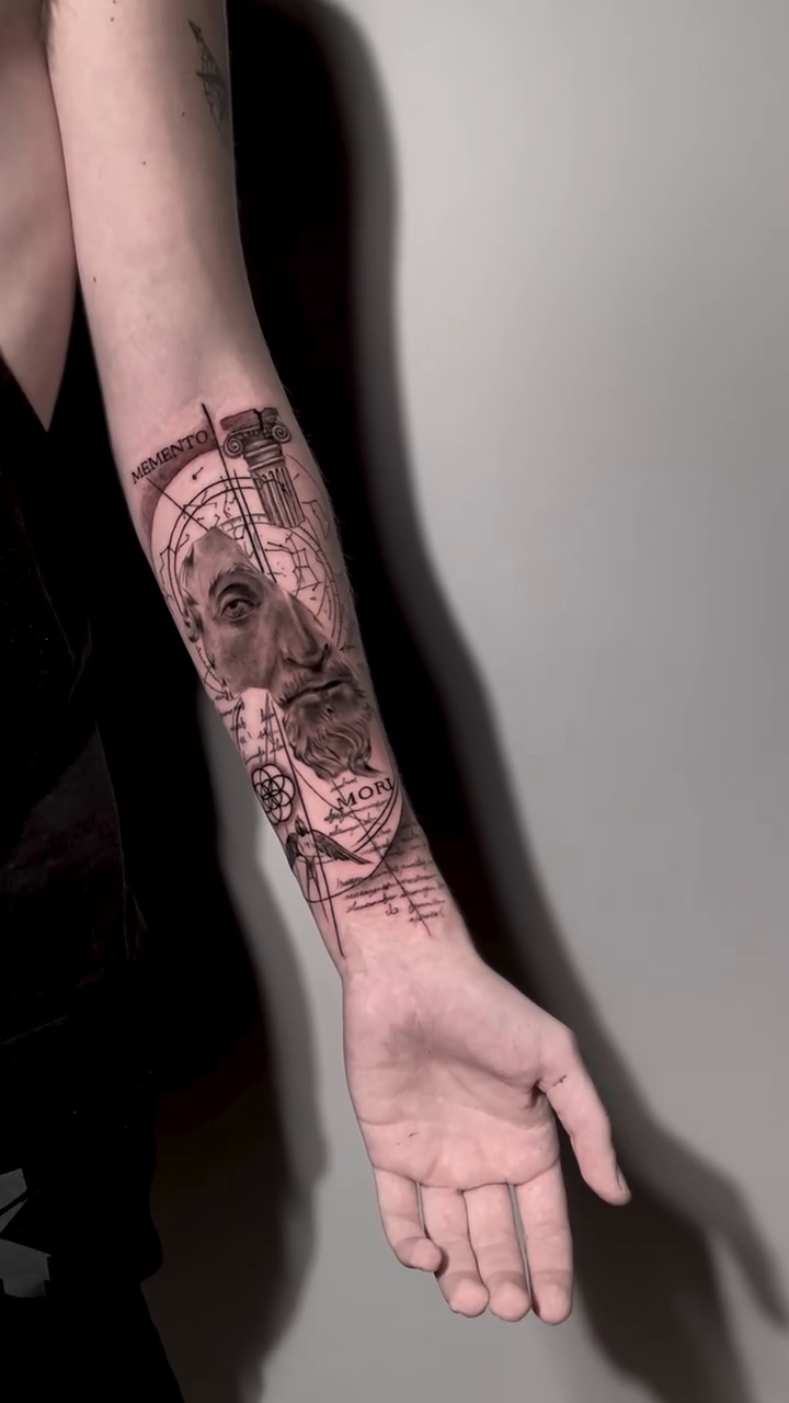 Tattoo by @dd.tatu — black_and_grey, realism