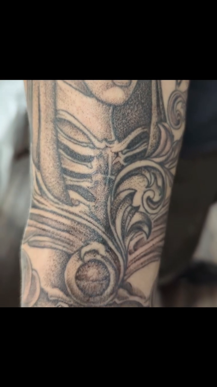 Tattoo by @dondunntattoos — black_and_grey, ornamental