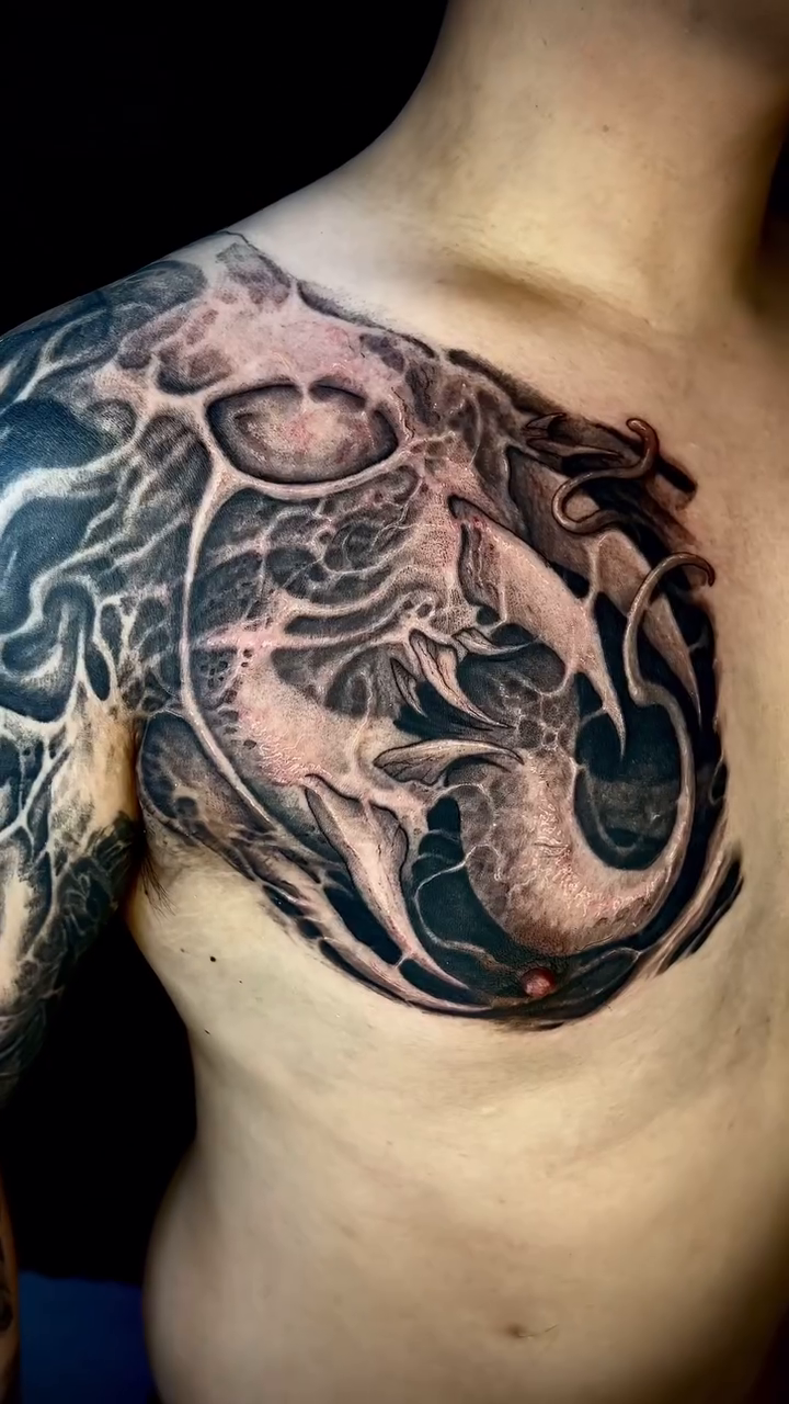 Tattoo by @99_blk โ japanese_irezumi, black_and_grey
