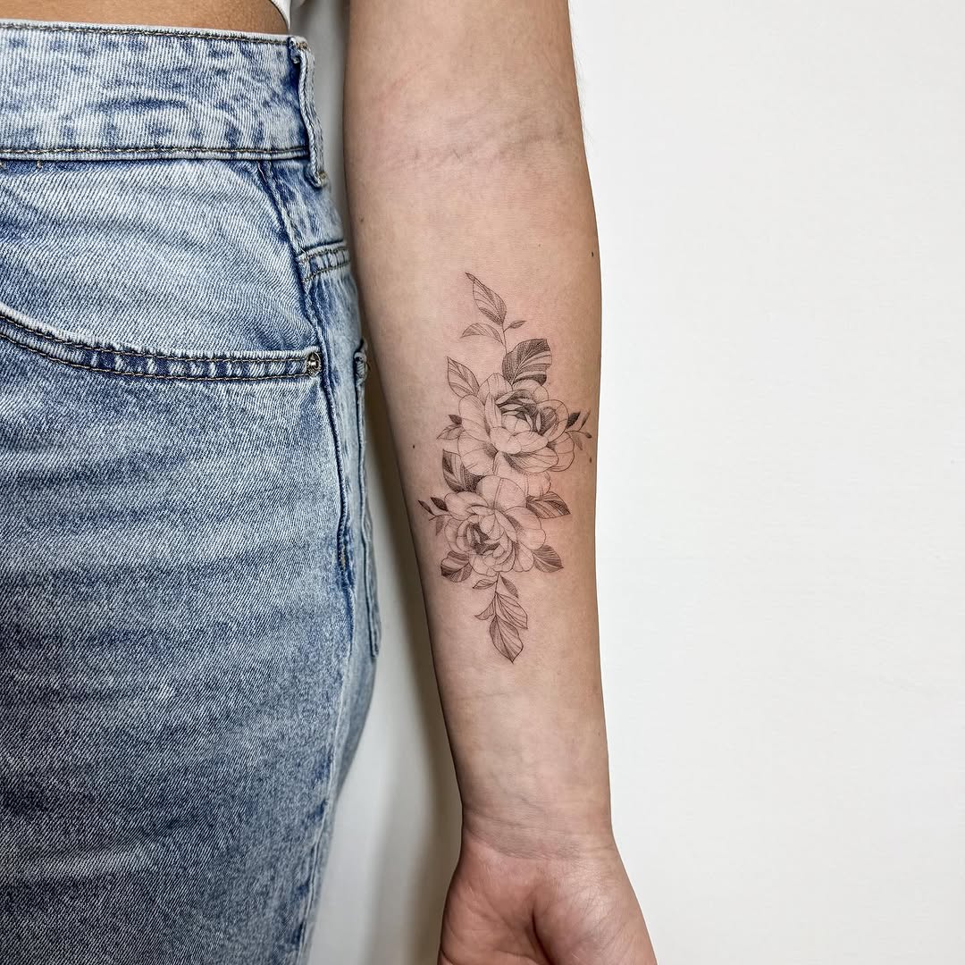 Tattoo by @inkbycee β fine_line, black_and_grey