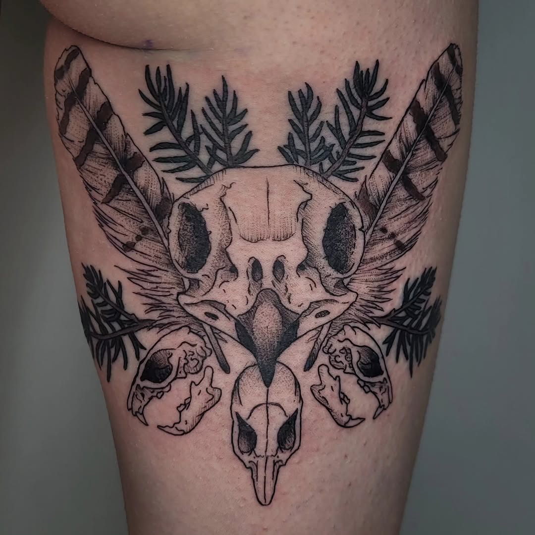 Tattoo by @buzzkill.tattoo — black_and_grey, illustrative