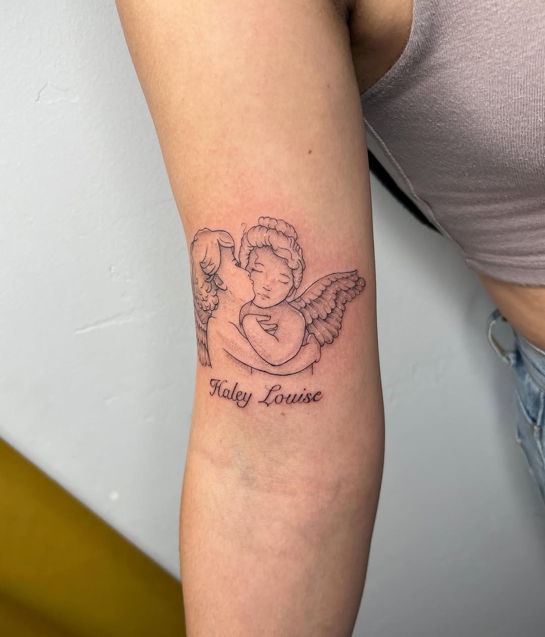 Tattoo by @rhubarbtattoo — lettering_script