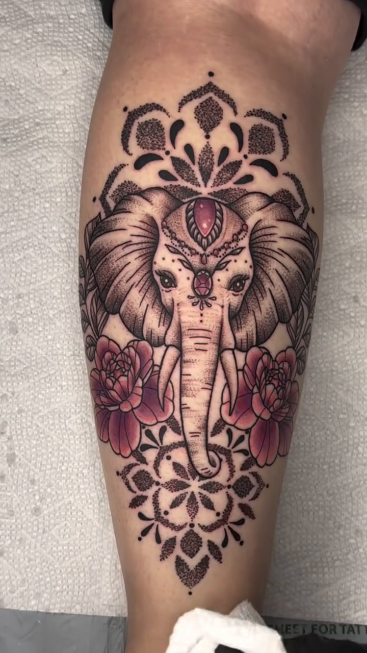 Tattoo by @edenroseink — black_and_grey