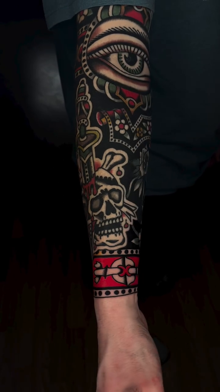 Tattoo by @dustinstemen — american_traditional, neo_traditional