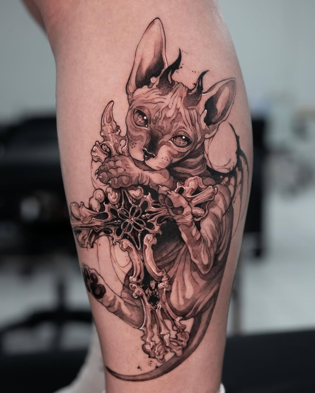 Tattoo by @yozu.tattoo — realism, dark_realism