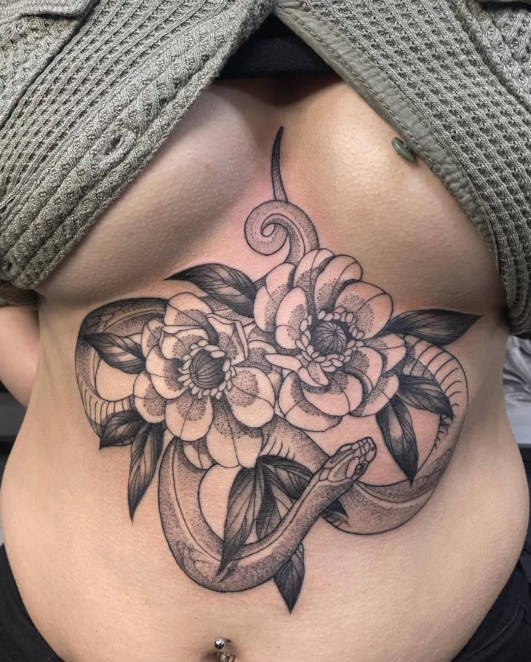 Tattoo by @tattoofiendclub — black_and_grey, dotwork