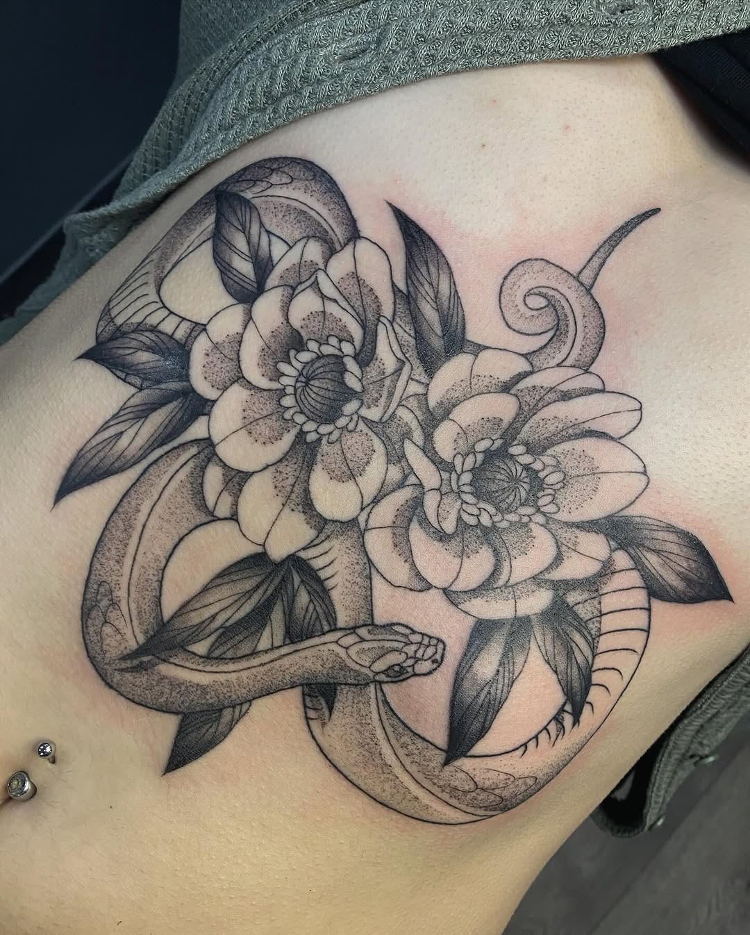 Tattoo by @tattoofiendclub — black_and_grey, dotwork