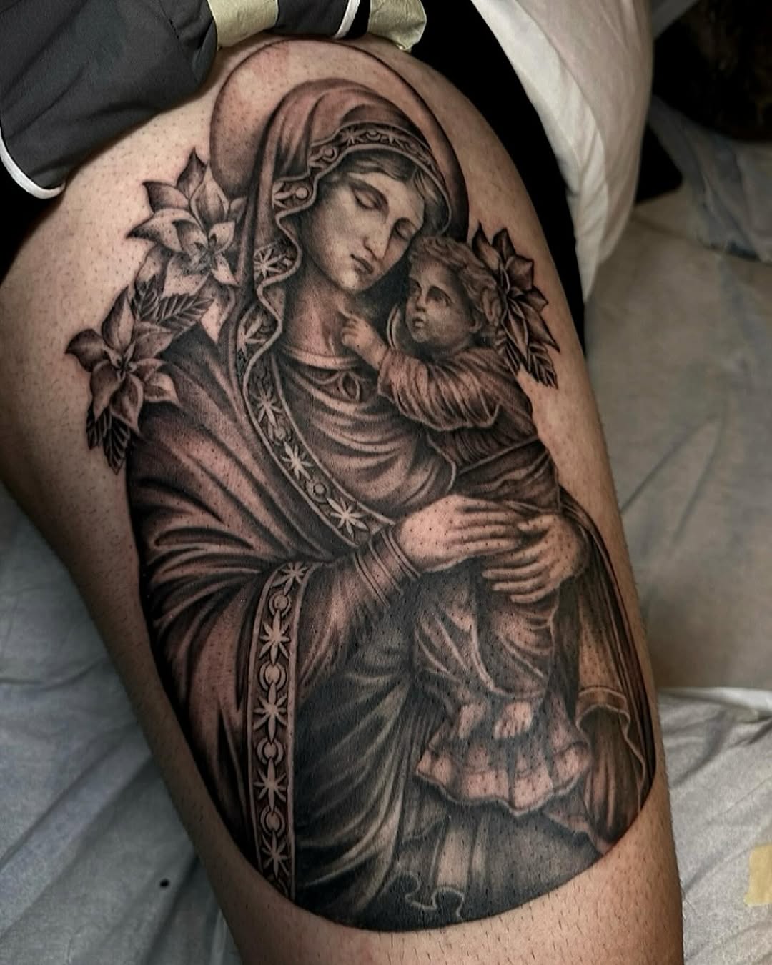 Tattoo by @hollee.ink — black_and_grey, realism