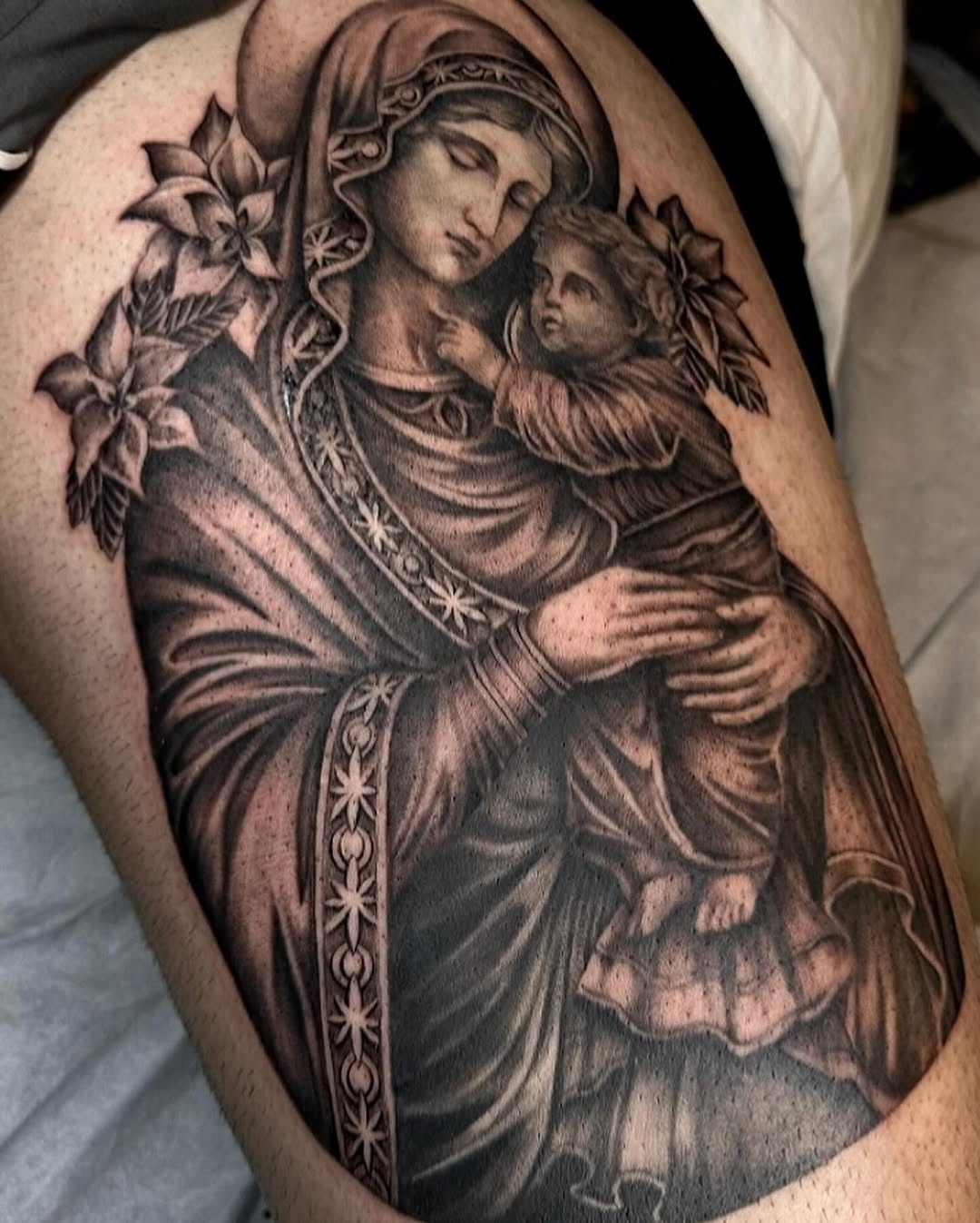 Tattoo by @hollee.ink — realism, black_and_grey