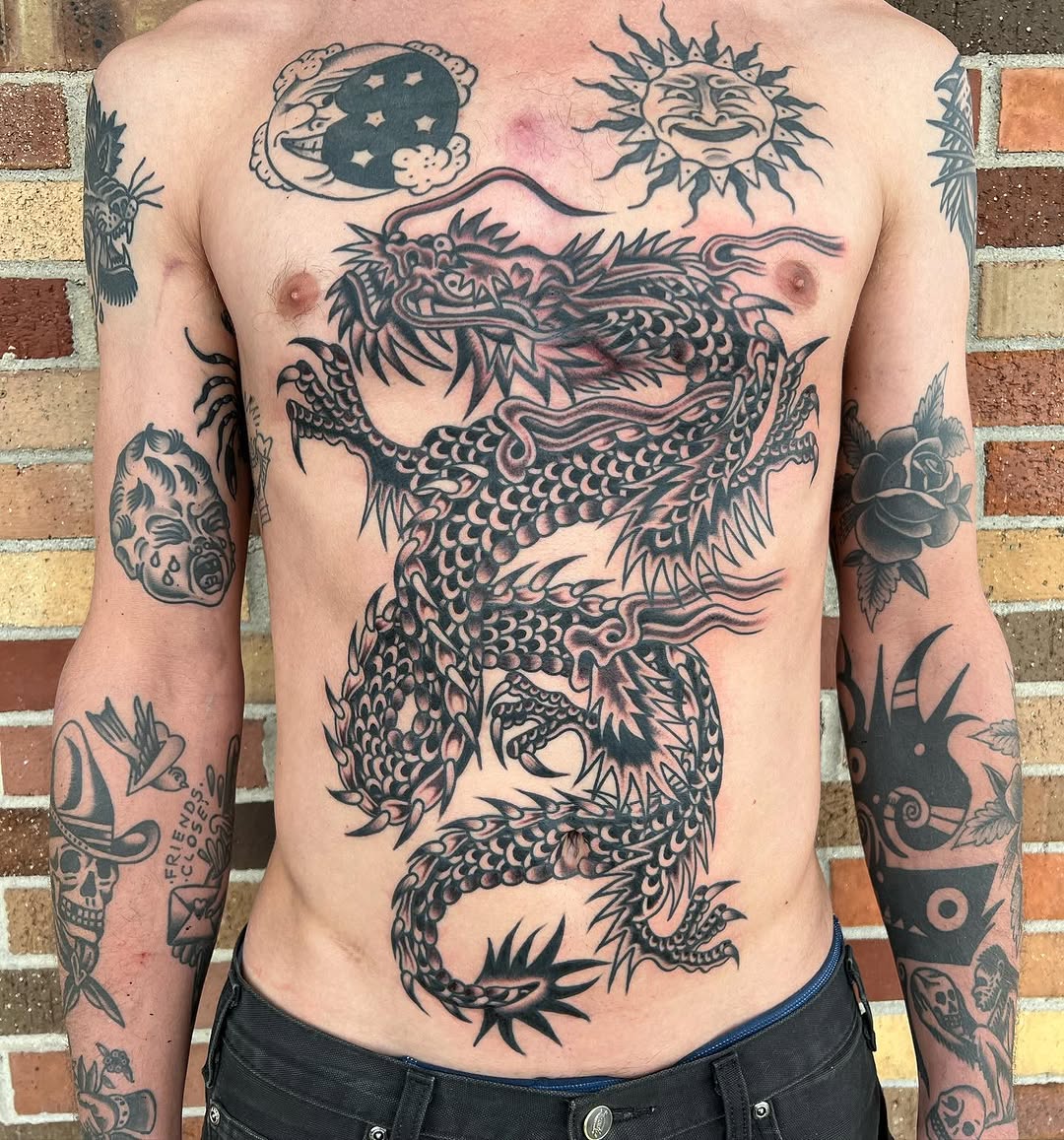 Tattoo by @nickyjudstattoo — japanese_irezumi, black_and_grey
