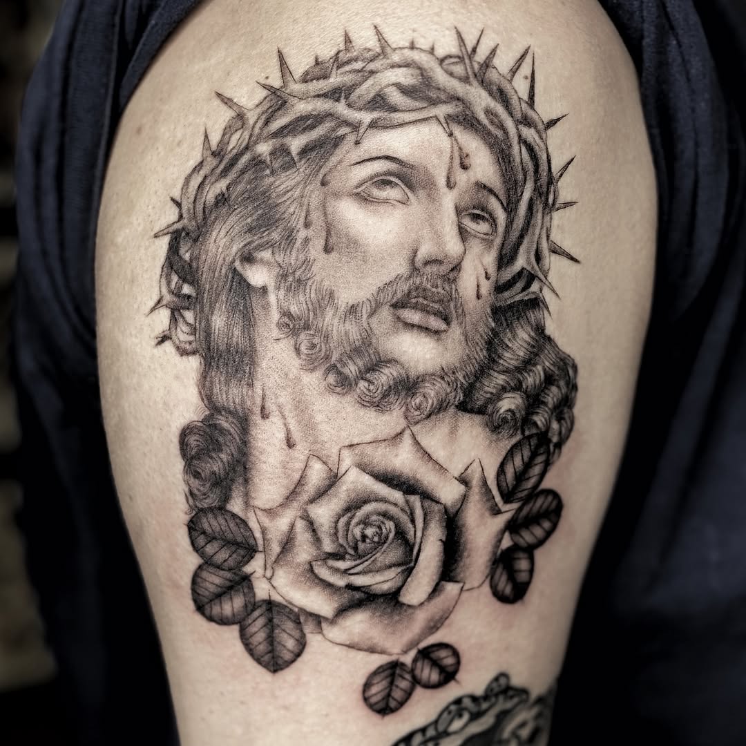 Tattoo by @killjoystabs — realism, black_and_grey