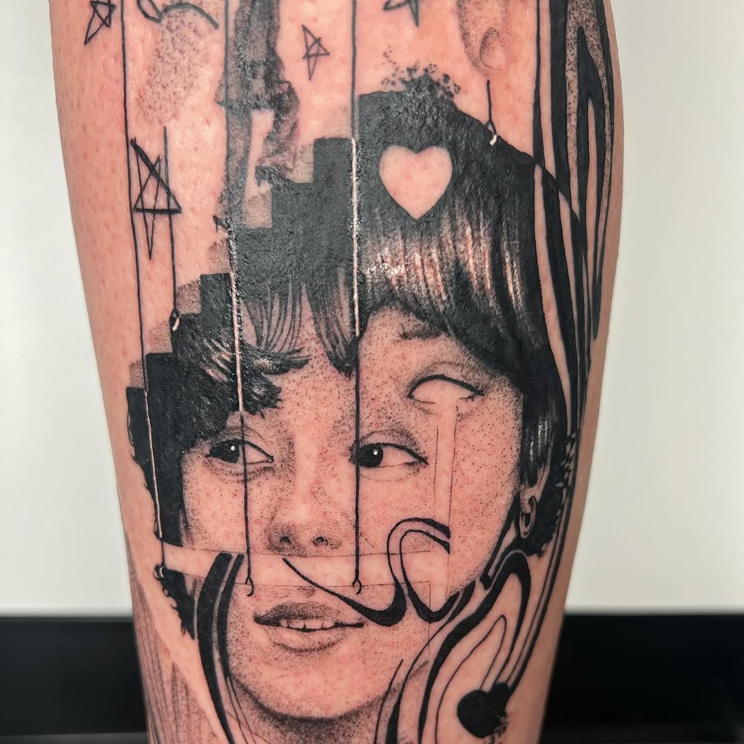 Tattoo by @smokesart — black_and_grey, surrealism