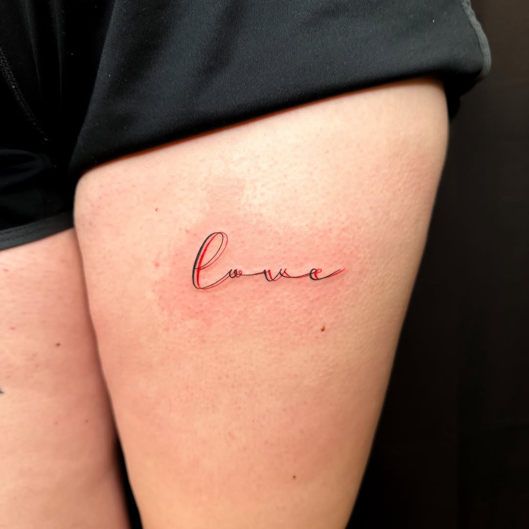 Tattoo by @inkbycee β lettering_script, fine_line