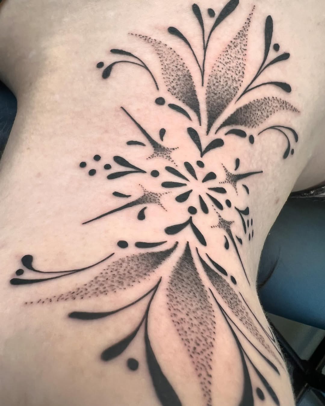 Tattoo by @kay.inkss — dotwork, geometric