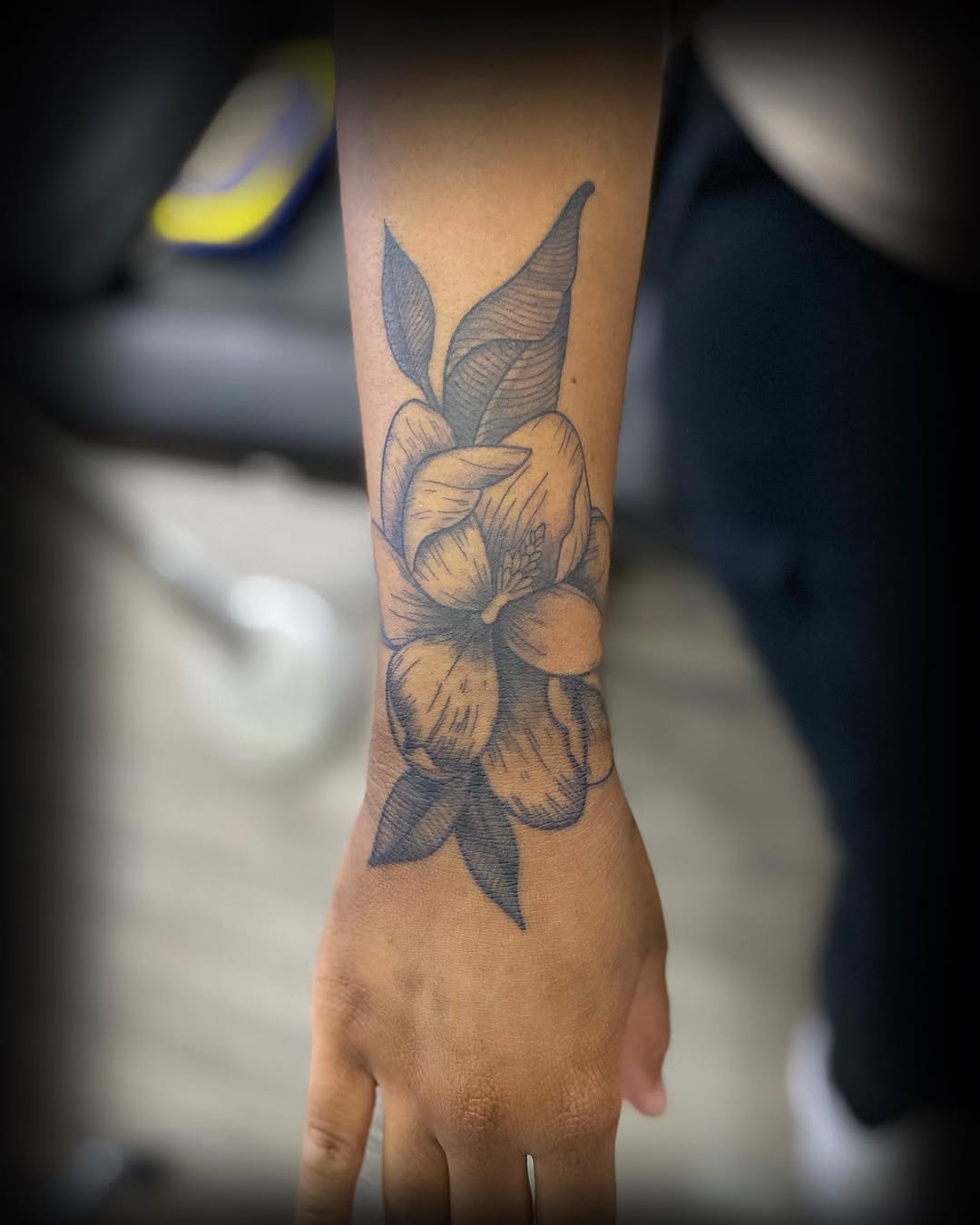 Tattoo by @jaybeetattoo — illustrative, black_and_grey
