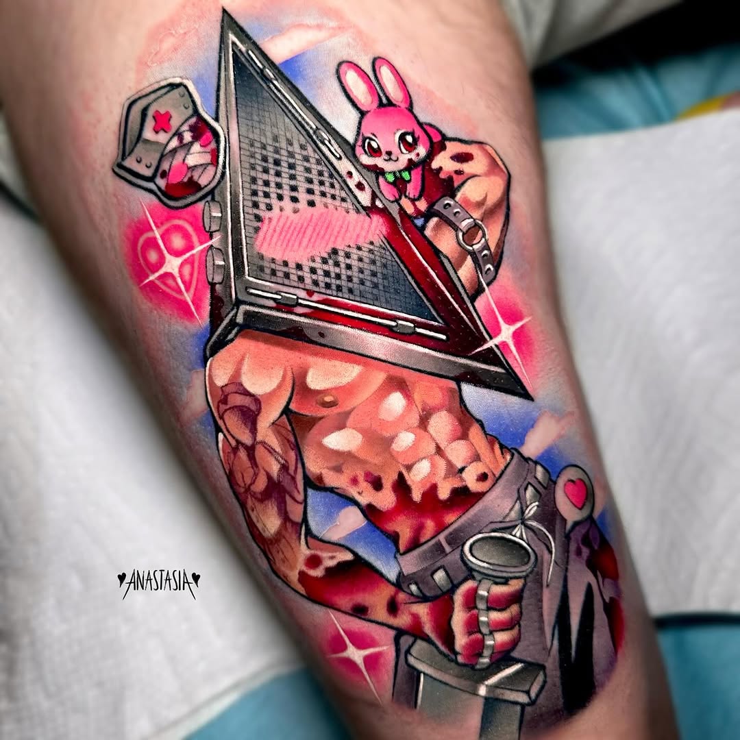 Tattoo by @tamagothchick β new_school, dark_realism