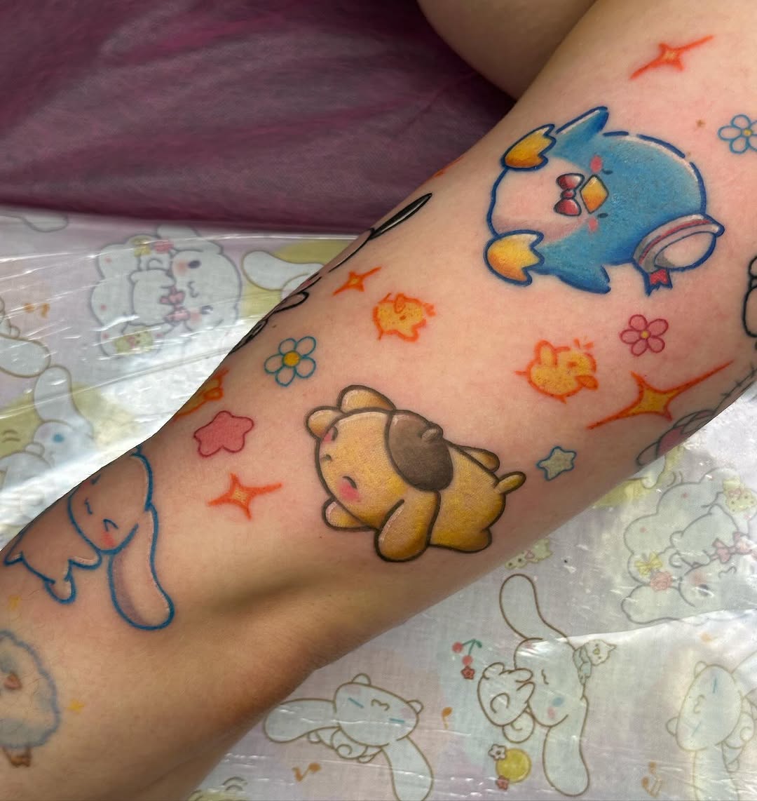 Tattoo by @roselutattoo — new_school, anime