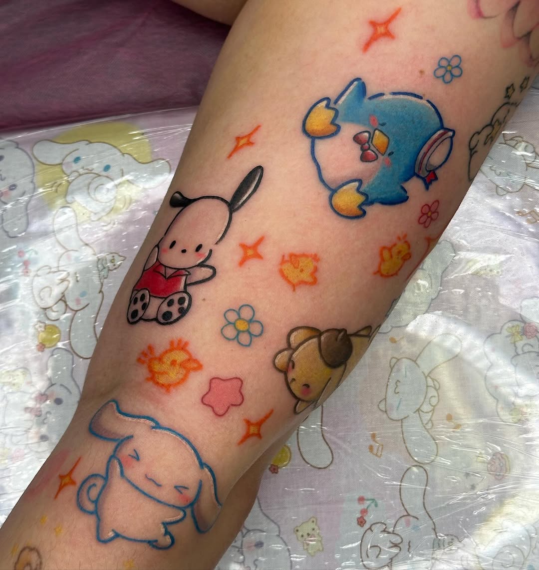 Tattoo by @roselutattoo — new_school, anime