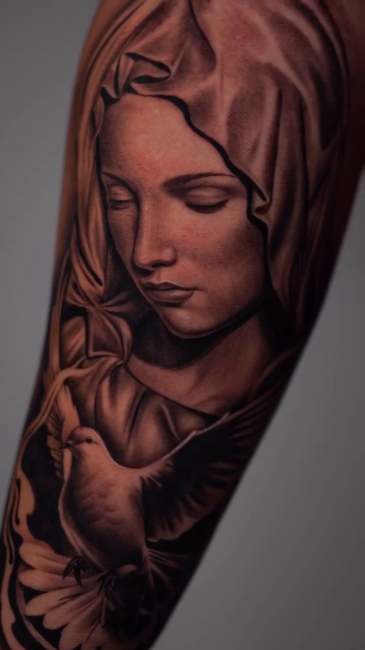 Tattoo by @tattoosbyivang โ realism, black_and_grey