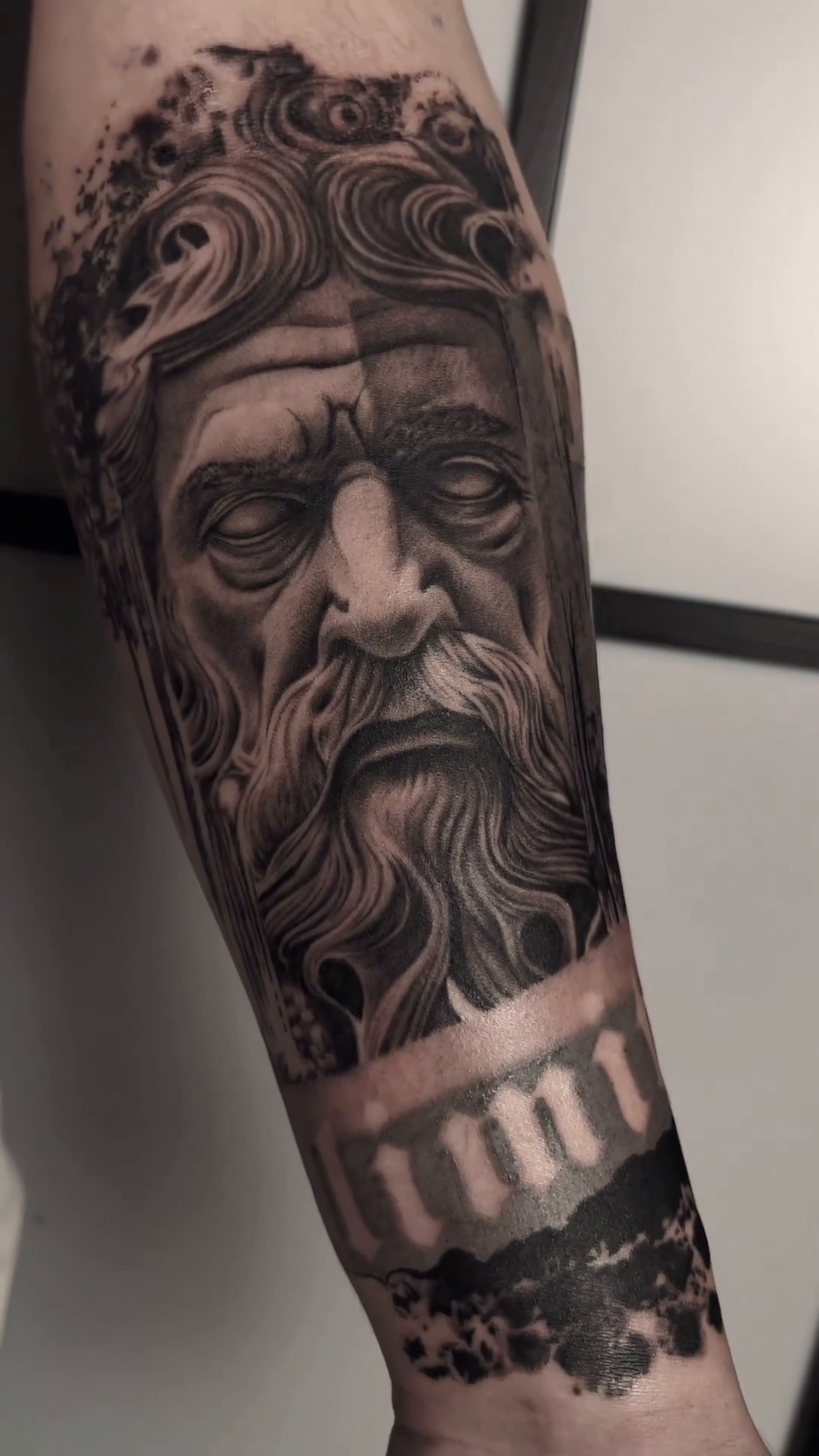 Tattoo by @dima___sova — realism, black_and_grey