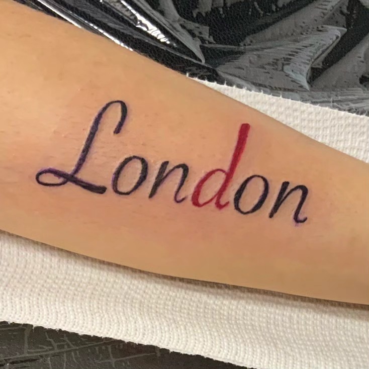 Tattoo by @lopez.j.tattoos โ lettering_script, fine_line