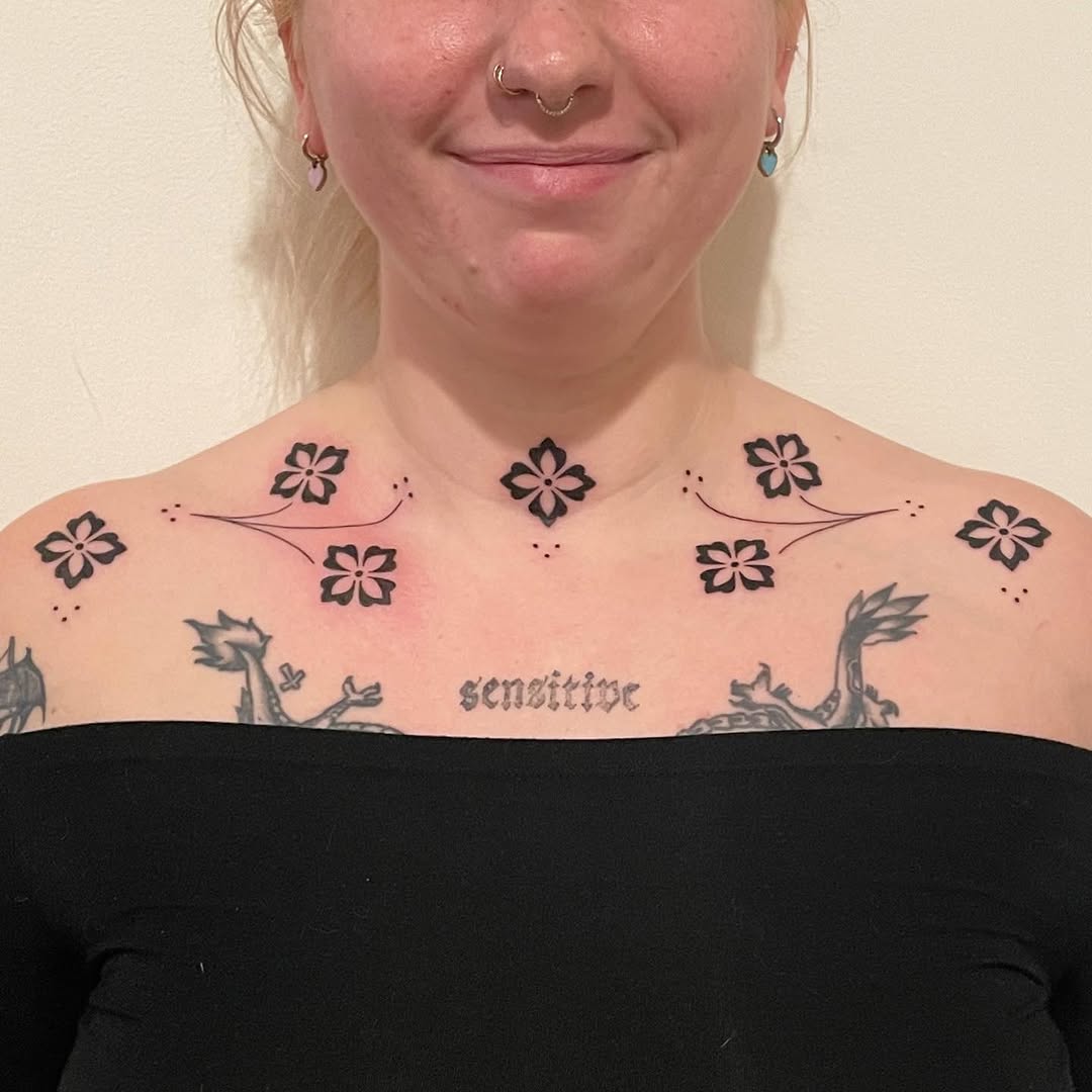 Tattoo by @flowers.for.all.occasions โ fine_line, blackwork