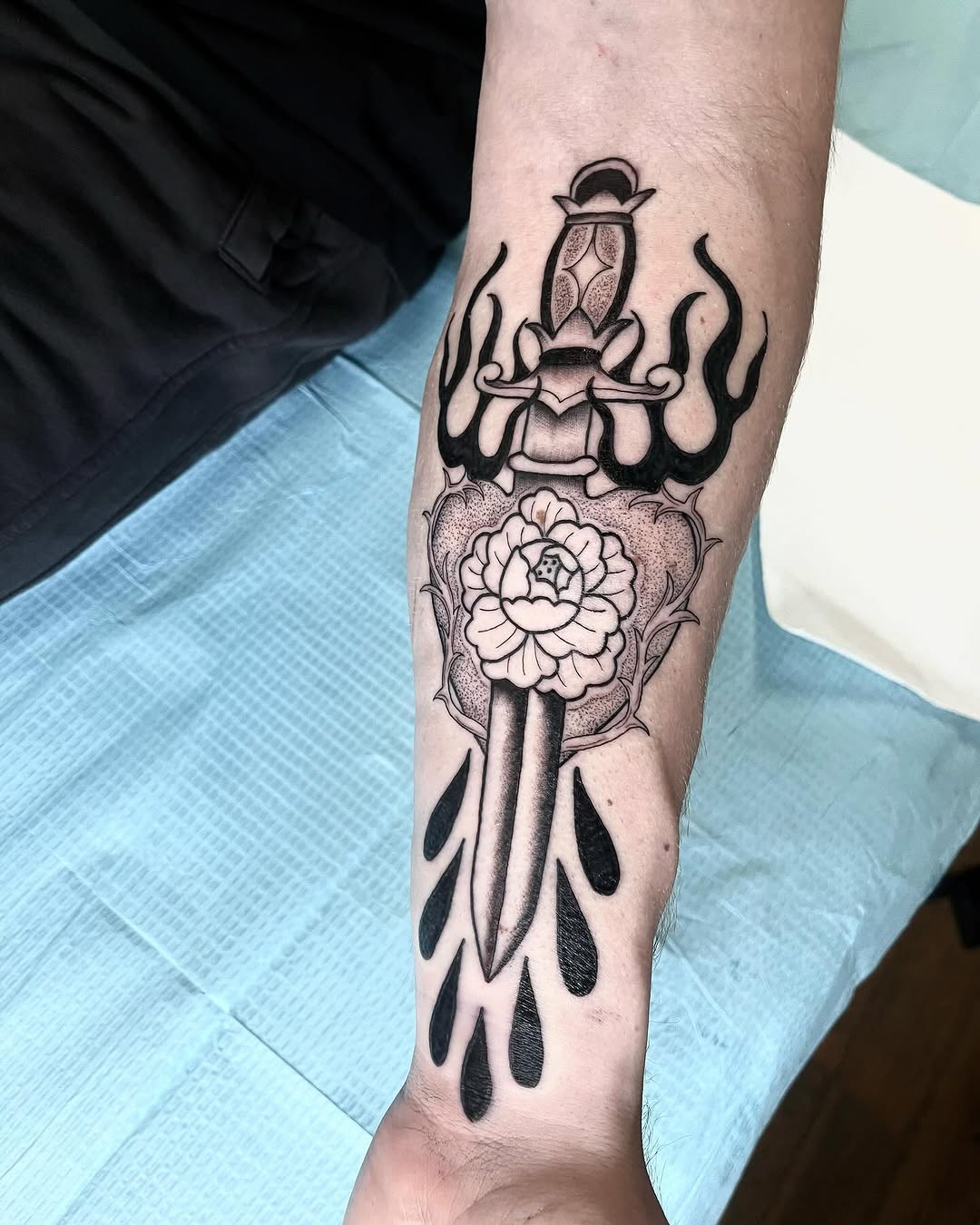 Tattoo by @chloeinknart — american_traditional, black_and_grey