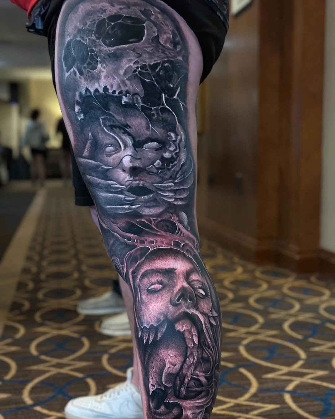 Tattoo by @inked_alex — dark_realism, black_and_grey