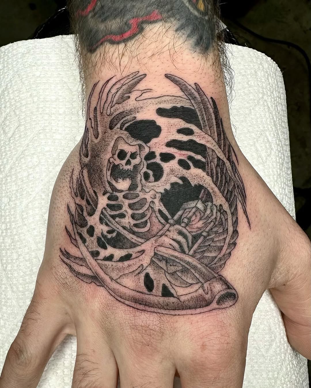 Tattoo by @tryxxy.sphynx — black_and_grey, dark_realism