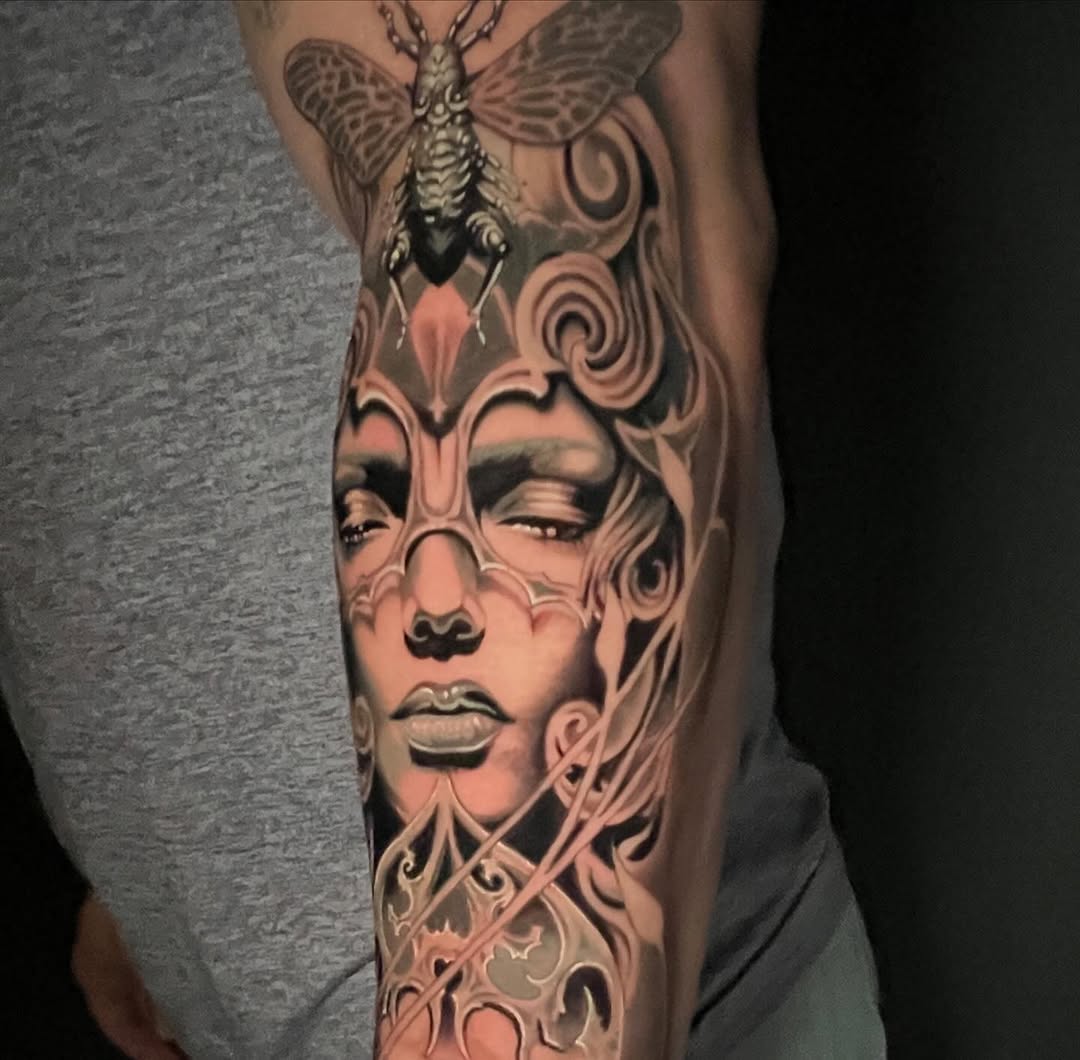 Tattoo by @borrowedparticles โ realism, black_and_grey