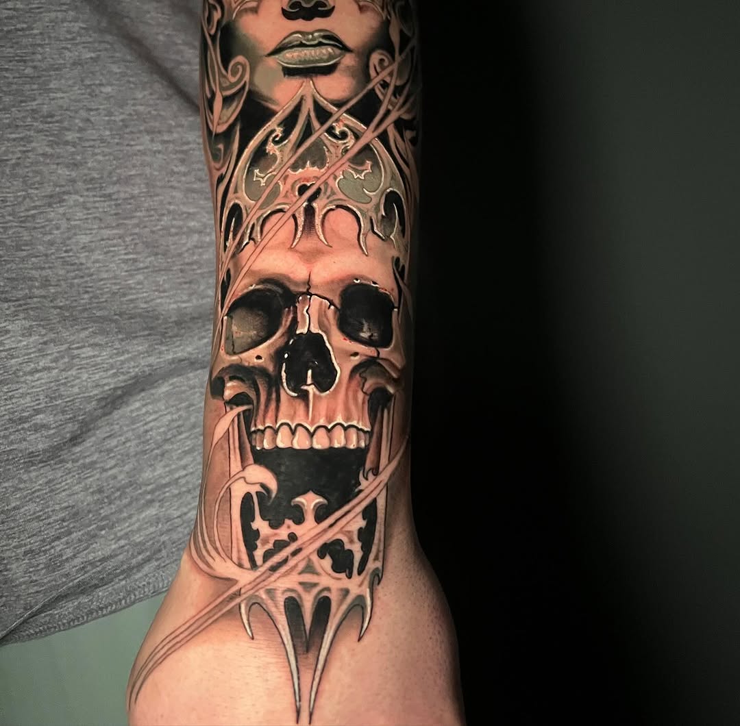 Tattoo by @borrowedparticles โ black_and_grey, realism