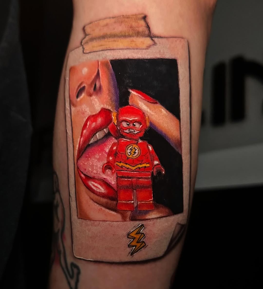 Tattoo by @fercho.ink — realism, trash_polka