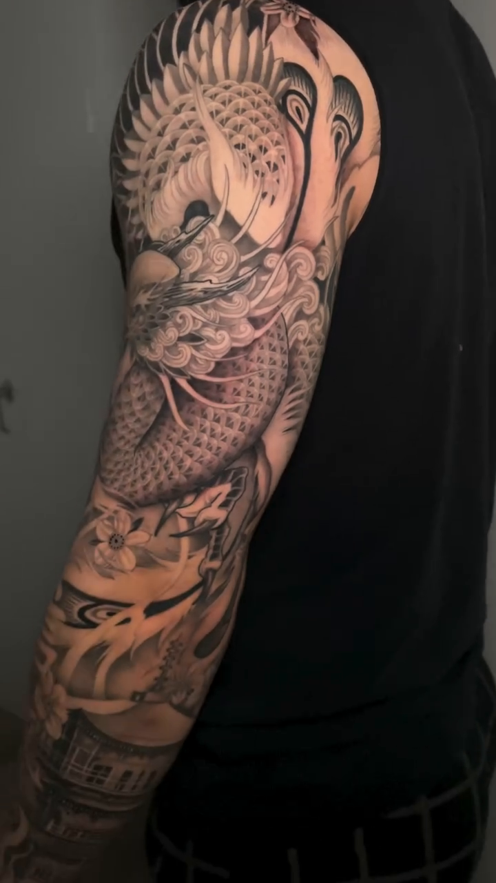 Tattoo by @jluongart — japanese_irezumi, black_and_grey