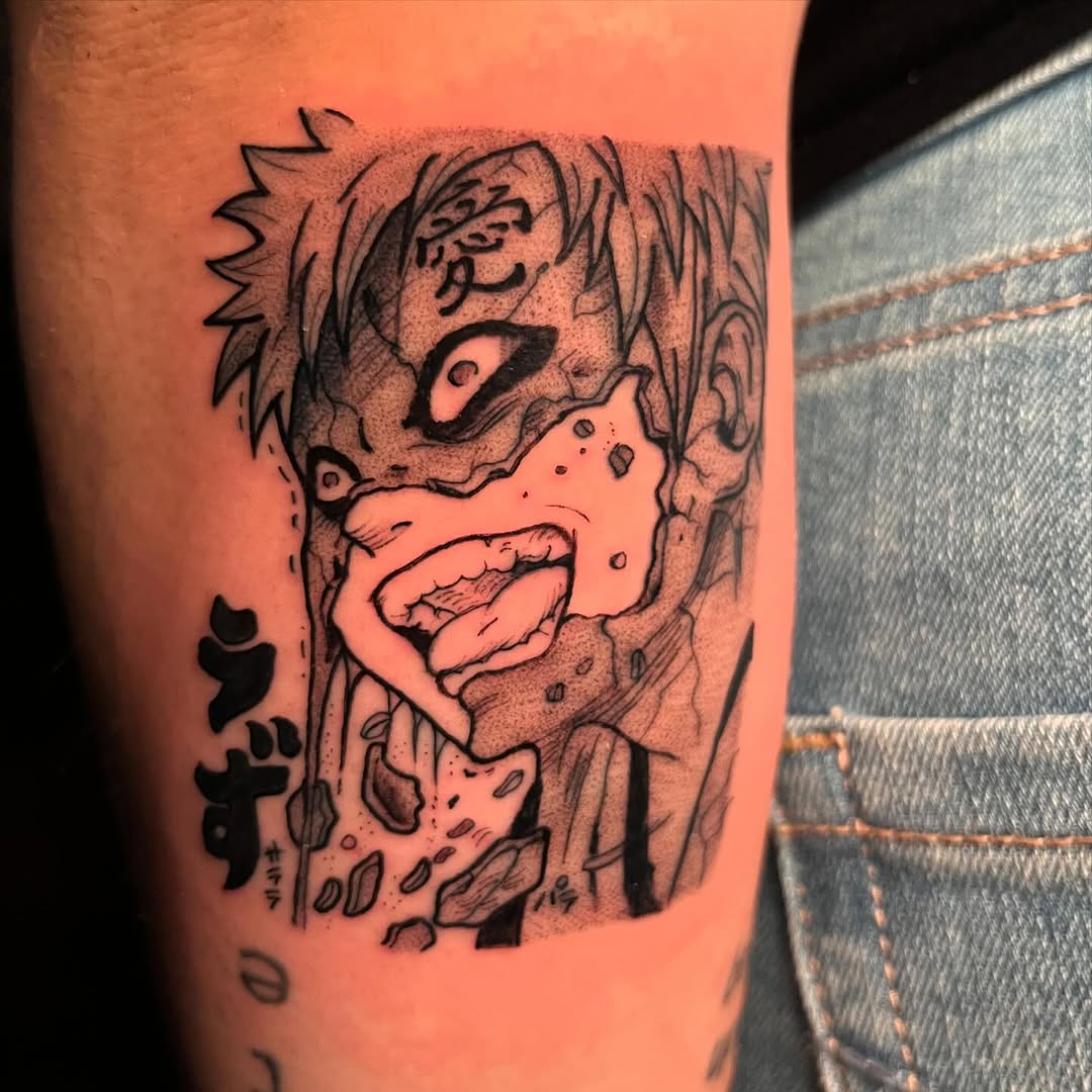 Tattoo by @zurdtauroink — illustrative, anime