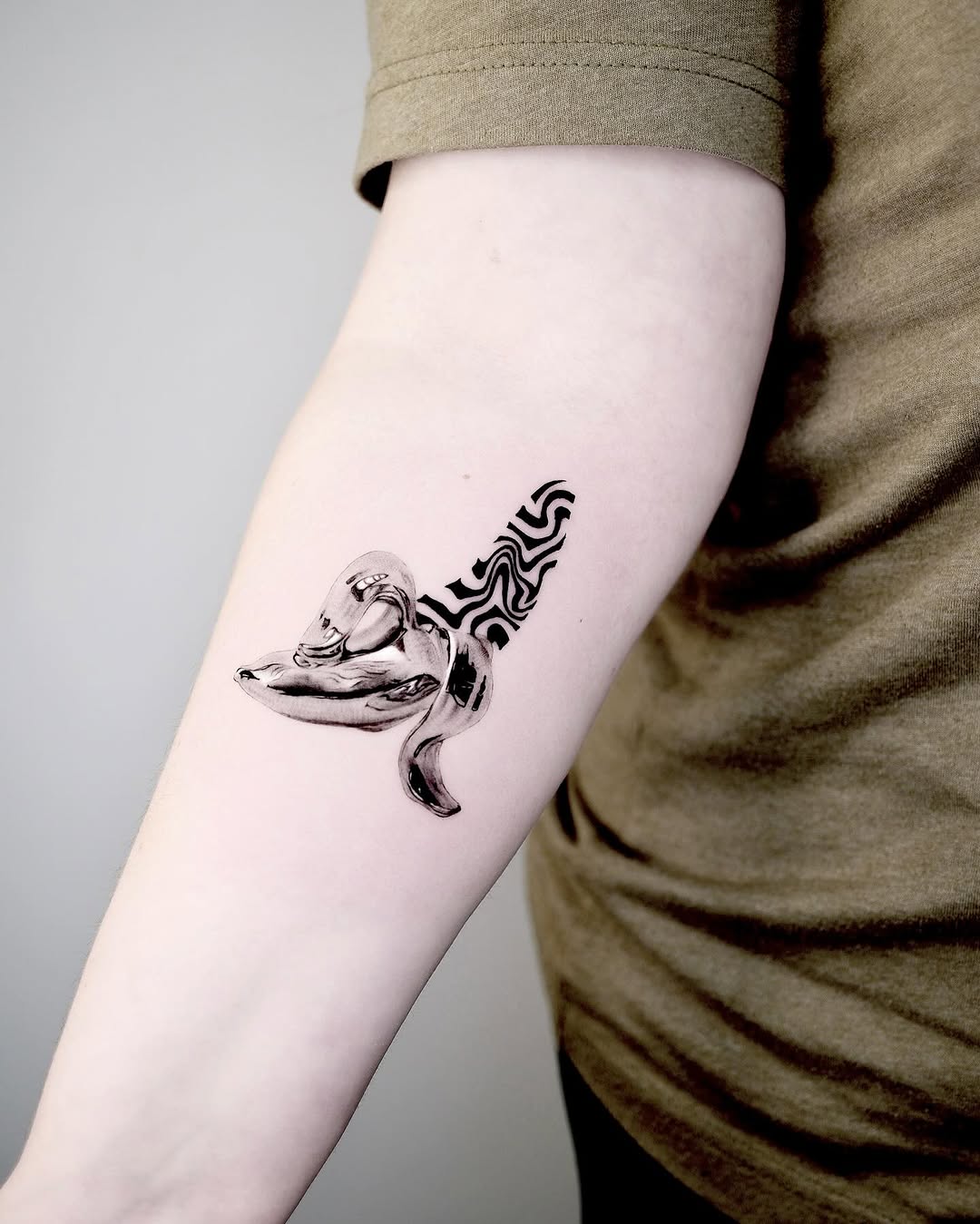 Tattoo by @tattooer.ari โ illustrative, black_and_grey
